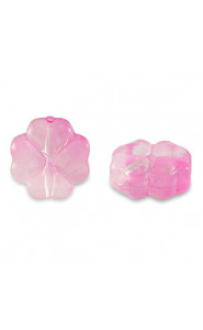 Glasperle 12mm Glücksklee - Pink
